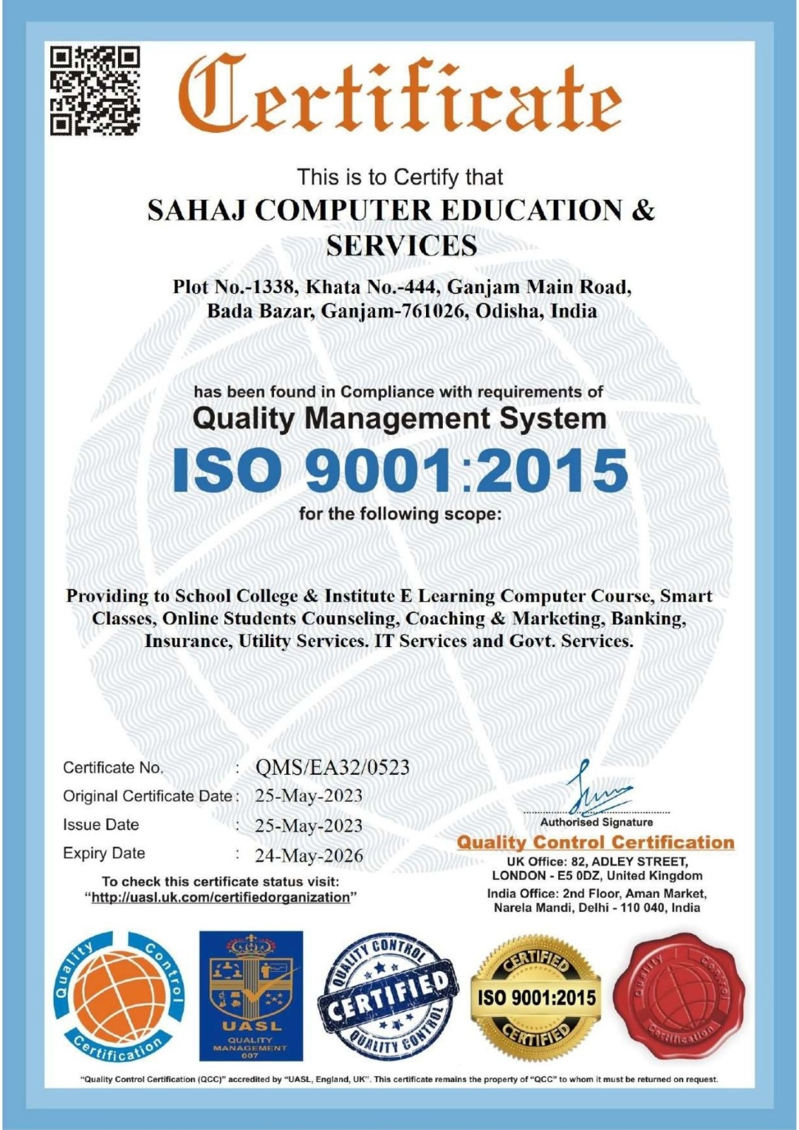 Certificate